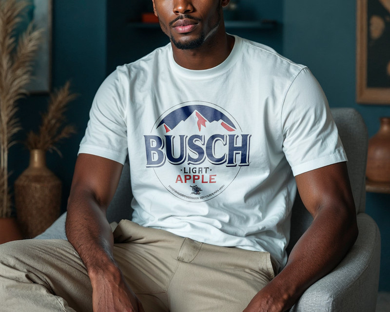 Busch Light Apple T-Shirt – Retro Beer Logo Tee A304 gallery
