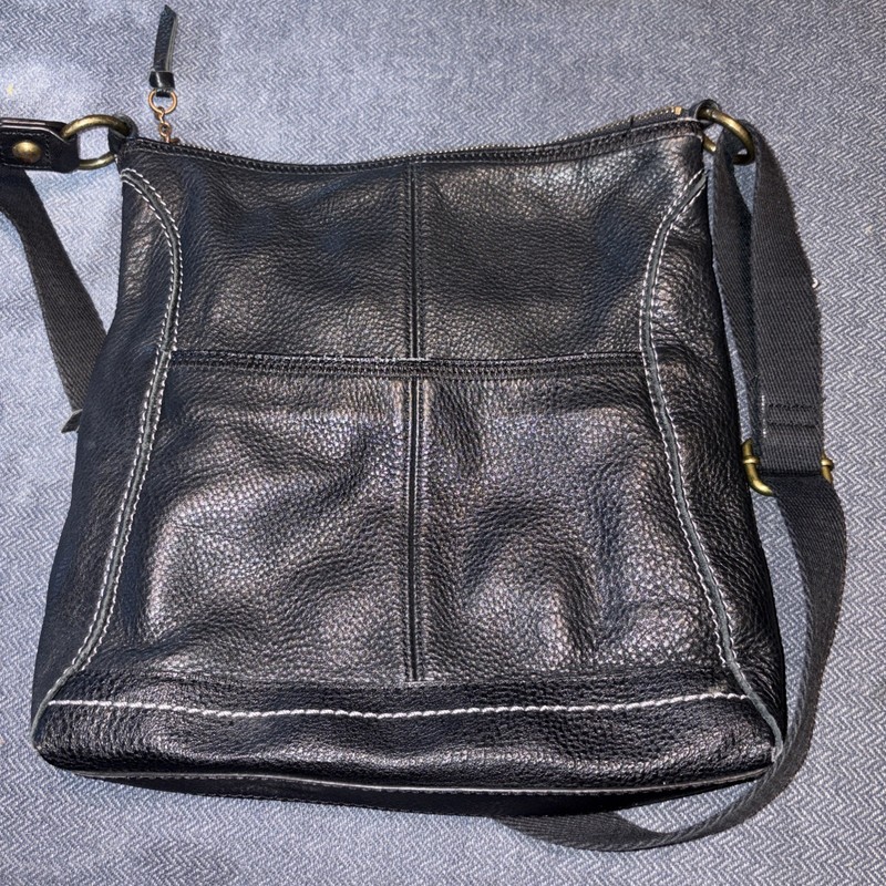 The Sak Black Pebble Leather Hobo Shoulder Bag Medium Handbag Crossbody (P18) gallery
