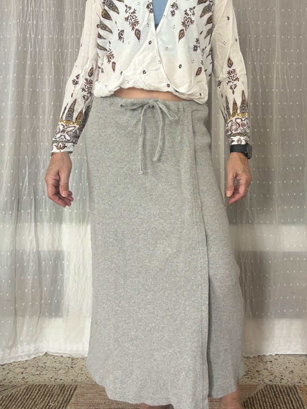 Vintage Y2K maxi skirt with slit by Hard Tail