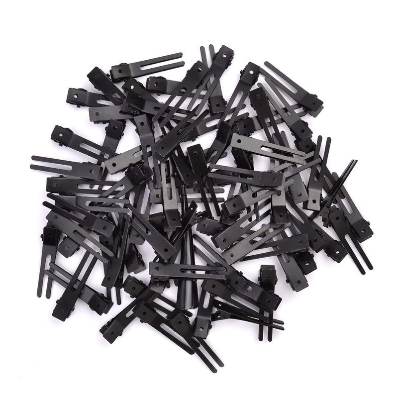 120pcs Double Prong Curl Clips, 1.8′ Stainless Steel Hair Clips for Hair Bow,…