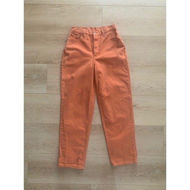 Newport News Jeanology Terracotta Orange High Waisted Cotton Jeans Size 10 A3689