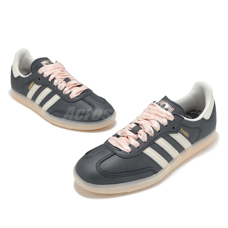 adidas Originals Samba OG W Black Wonder Quartz Ribbon Laces Women Casual IH8047 gallery