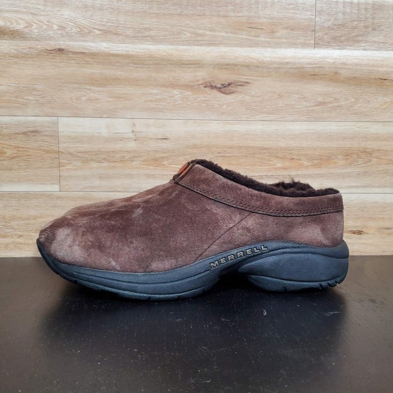 Merrell Primo Chill Slide Brown Suede Shoes Mules Women’s Size 6.5