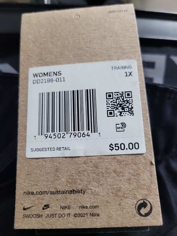 Nike Plus Size 1X Attack 7/8 Training Pants DD2196-011 Black Dri Fit Cropped gallery