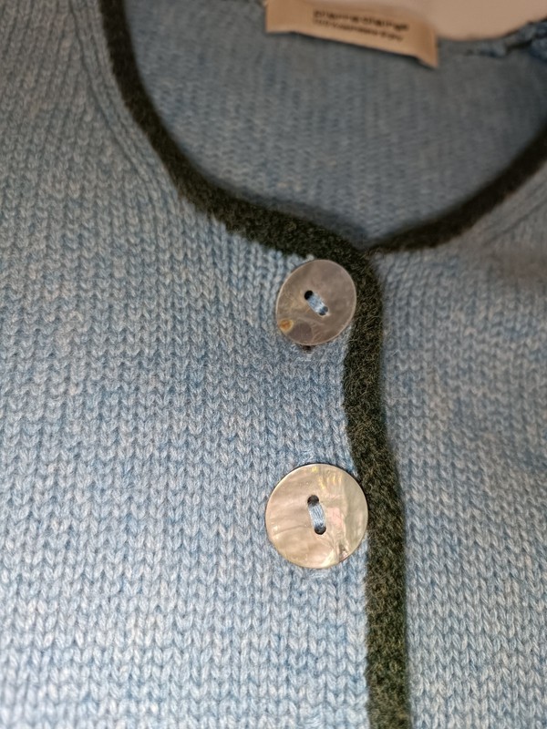 PIERRE CLAIRE Lodenfrey Cashmere Trachten Cardigan Jacket Blue L Luxury gallery