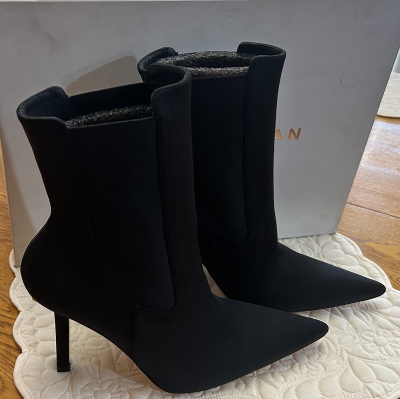 VTG Good America Brand Stilleto Boots Size 13 NIB Style: GA118N-X Neoprene Black gallery