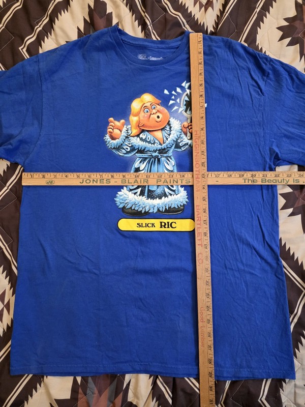 WWE X Garbage Pail Kids Slick Ric Ric Flair T Shirt Wrestling Blue Adult Size XL gallery