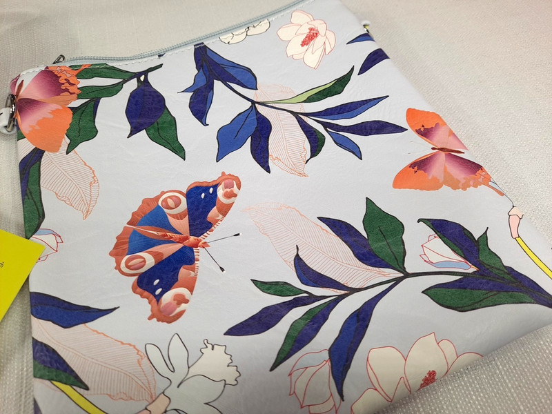TikTok Viral Summer Handbag Double Entry Butterfly Tote Purse Ahdorned NY Floral gallery