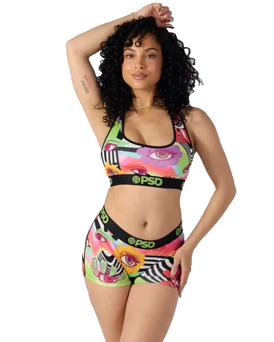 Psd Underwear Eye Drops Sports Bra Size: Medium