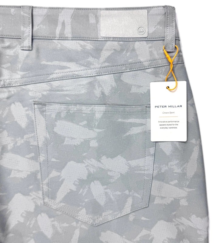 NWT Peter Millar Crown Sport EB Gale Grey Camo Performance Pants 40 x 32