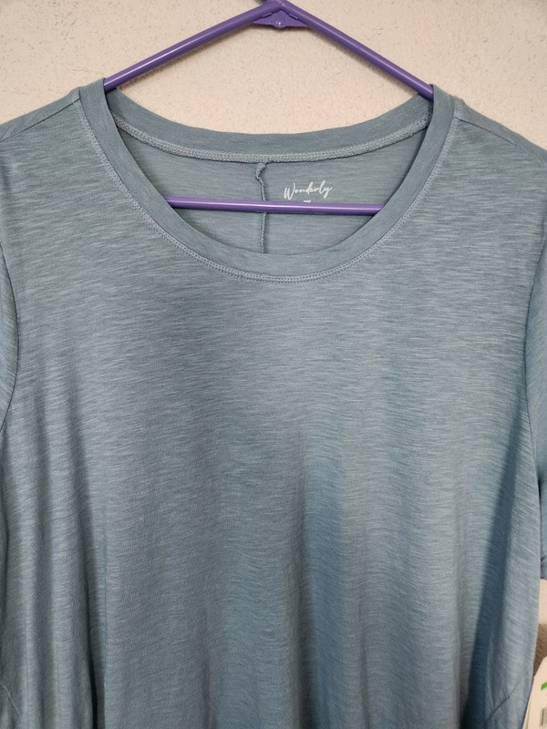 Wonderfly Short Sleeve T Shirt Blue Gale Womens Plus 2X NWT $32 gallery