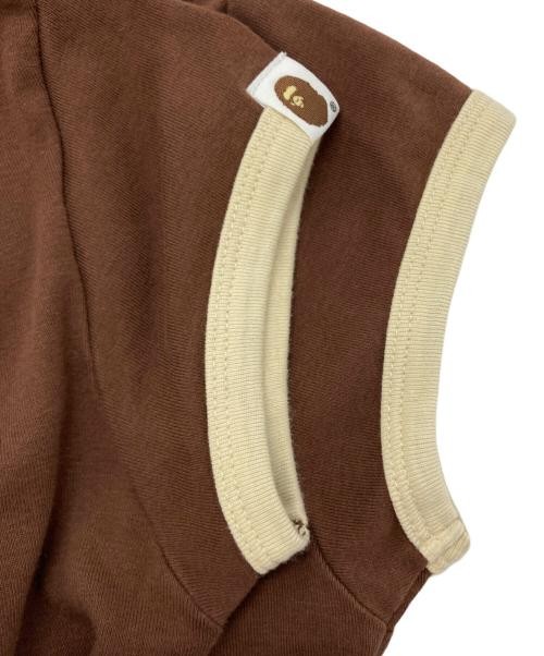 A BATHING APE Cropped Trim T-Shirt Women's Brown M Cotton Slim Fit gallery