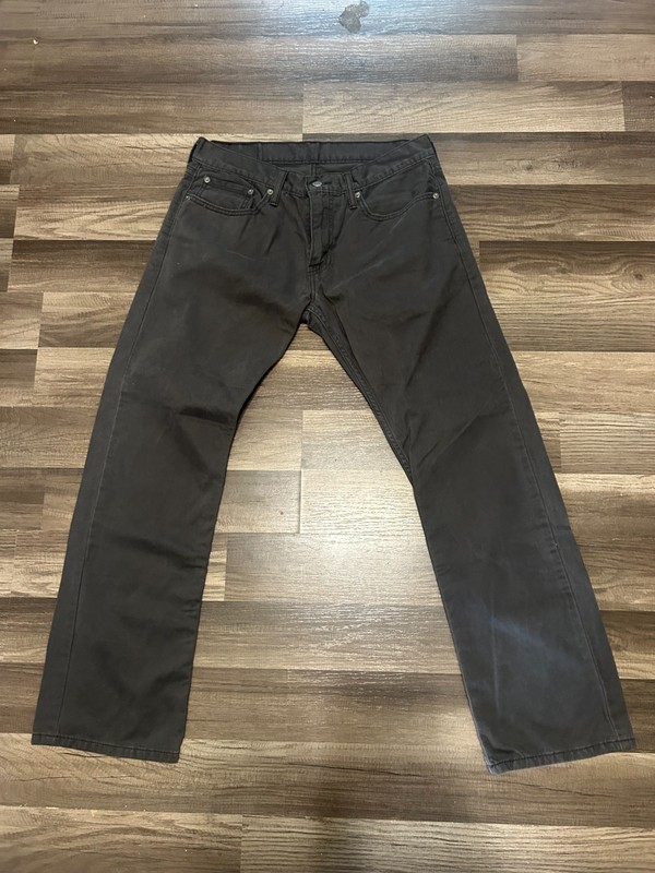 Levi's 514 Mens Jeans 32x30 Faded Black Straight Fit Cotton Denim