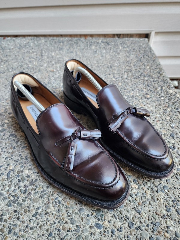 Johnston & Murphy Burgundy Men’s 10E Leather Dress Tassel Loafers