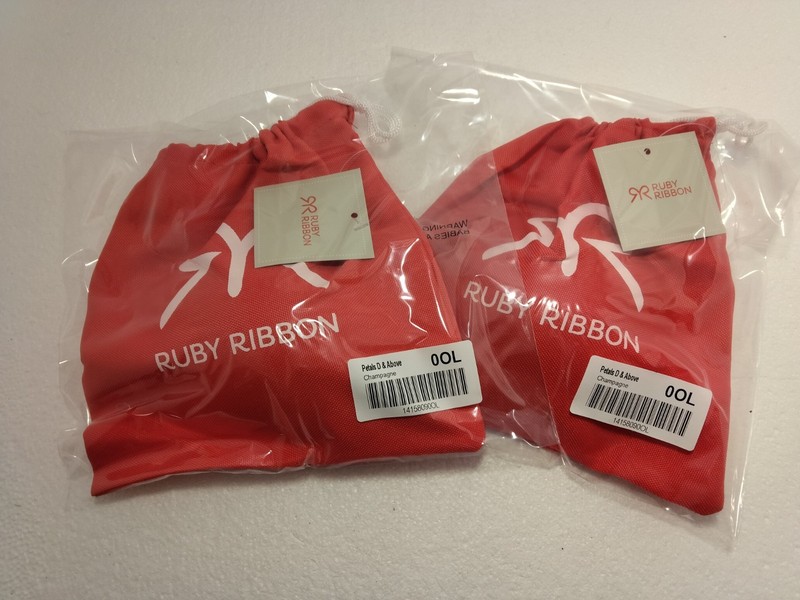 Ruby Ribbon Original Petals Champagne Beige Set 2 Size 0OL Size D & Above Nwt
