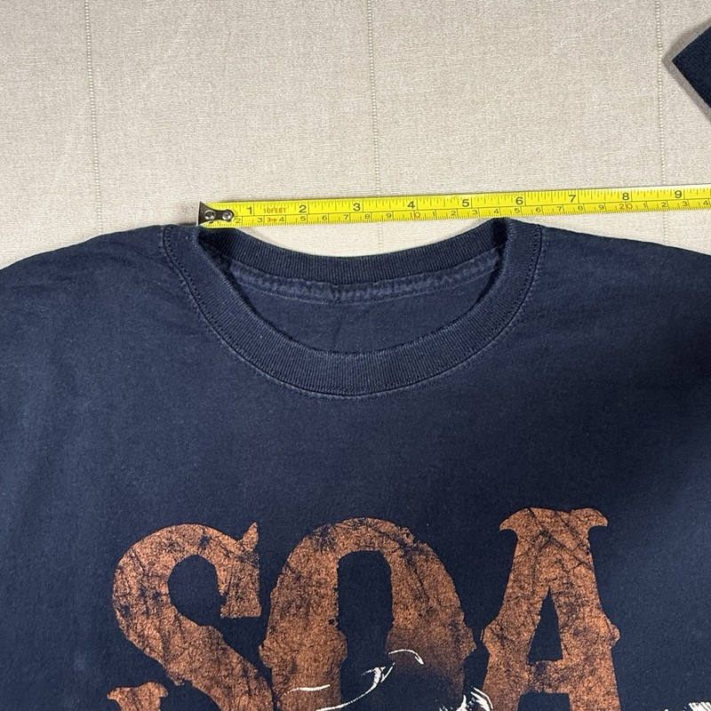 Sons Of Anarchy Shirt Men Medium Black Biker MMA Cyber Punk Tee Grim Reaper gallery