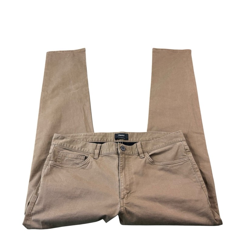 Theory Brown Haydin Straight Slim Fit 5 Pocket Men’s Pant Size 34×31