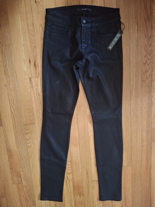 Joes Womens 26 Ainsley Slim Skinny Jeans Metallic Stretch Pockets Mid Rise Denim
