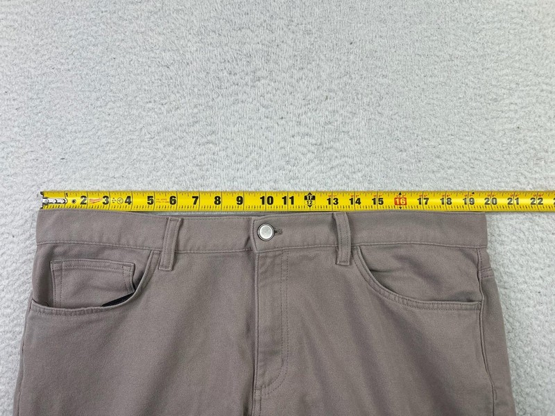 Theory Pants Mens 38 Taupe Gray Haydin Chino Twill Slim Fit Stretch gallery