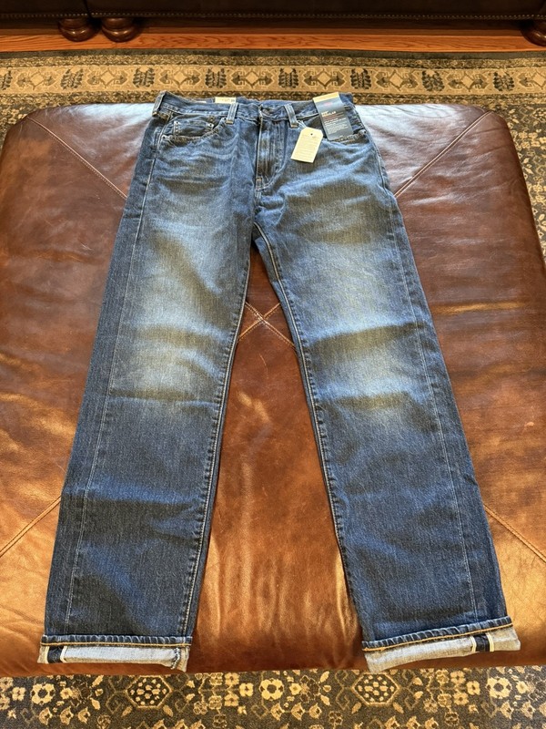 Levi’s Premium 505 Regular Selvedge Denim, Blue Jeans, 100% Cotton, 30×32