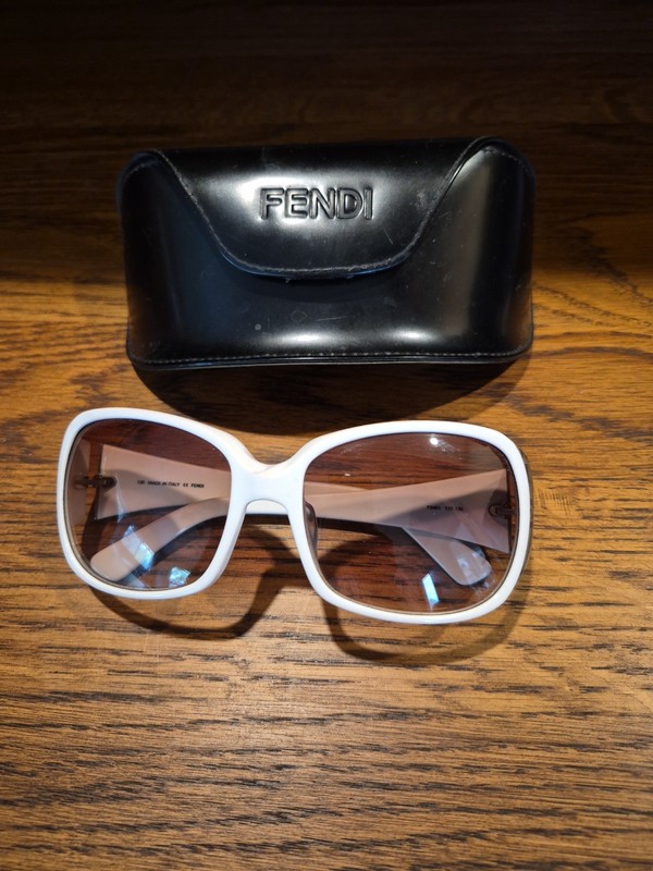 Fendi Authentic White and Brown Logo Sunglasses FS461 110 130
