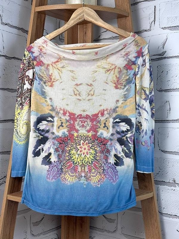 Women Etro sweater multicolor silk 40/L/48