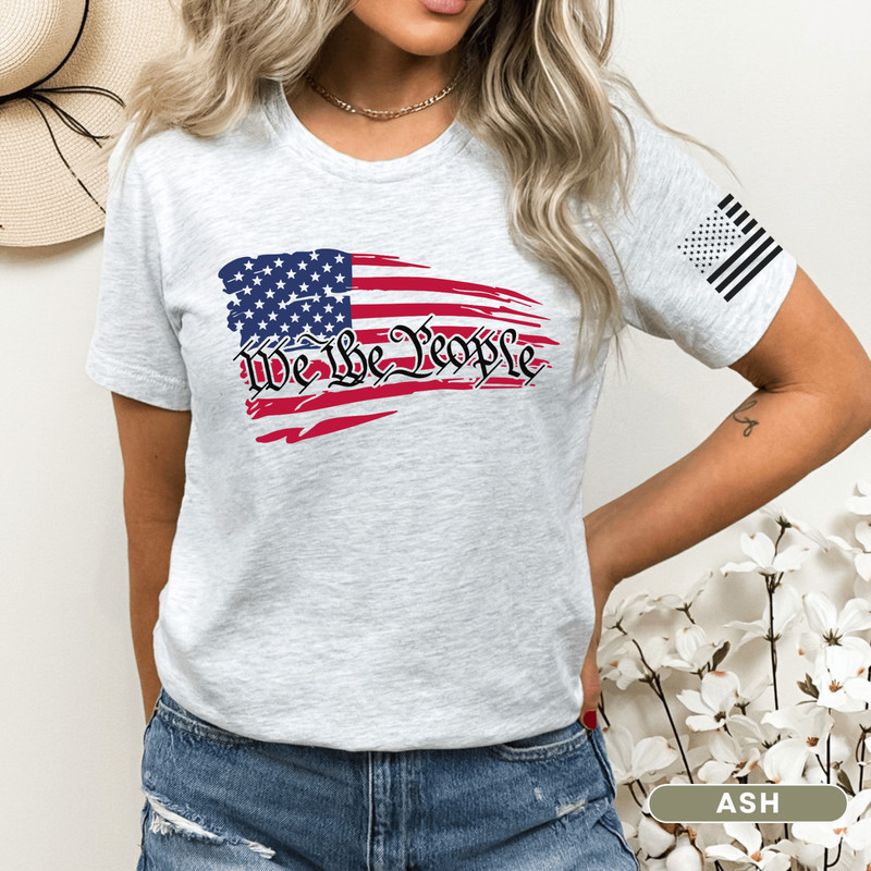 Constitution We The People Shirt Liberty American Flag Design
