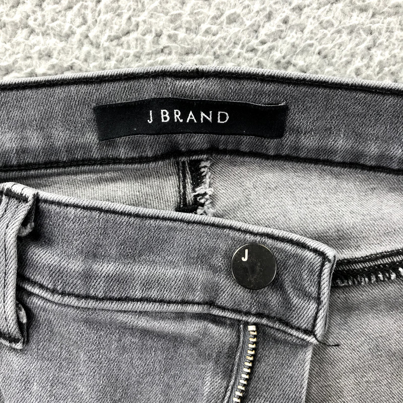 J BRAND Womens Size 30 MARIA Mid Rise Faded Gray Pebble Wash Stretch Skinny Jean gallery