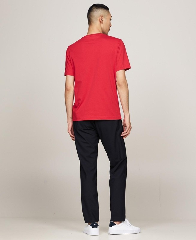 Tommy Hilfiger Men's Big & Tall Chest Insert Short Sleeve T-Shirt Med Red-3XLT gallery