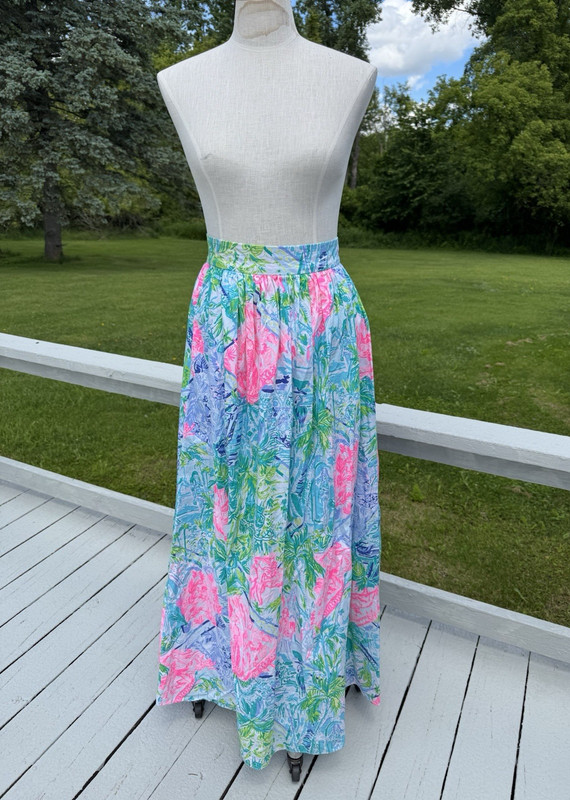 NWOT Lilly Pulitzer Bobbi Maxi Skirt Multi Bohemian Queen 60th Anniversary Sz 0