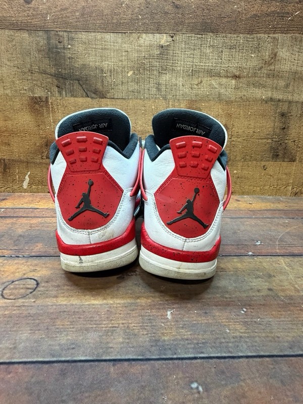 Worn Air Jordan 4 Retro Red Cement White Black size 10.5 Men’s DH6927-161 gallery