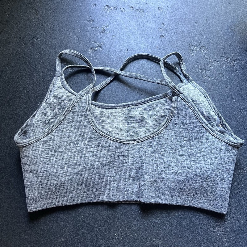 SAVAGE x FENTY Seamless Rib Sport Low Impact Bra — Heather Grey — Womens 2X gallery
