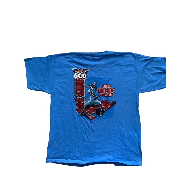 Vintage 2005 Indianapolis 500 Indy 500 Racing T-Shirt Mens XL Blue Main Gate