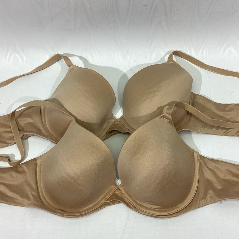 Auden Bra 34B Beige Lot of 2 “The Icon” Excellent Multiway Straps