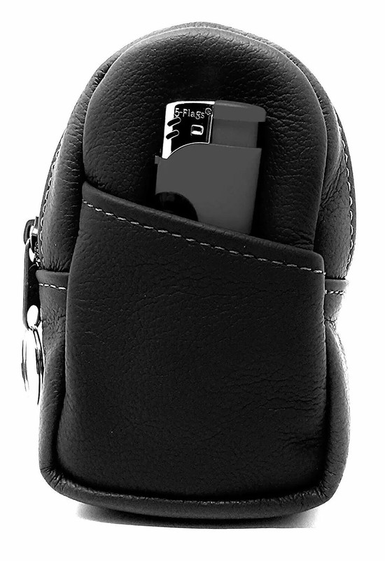 Genuine Leather Cigarette Case & Lighter Holder for Men and Woman, Holds…