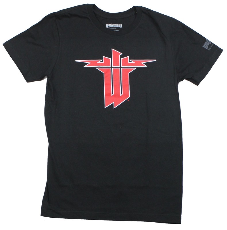 Wolfenstein II Adult New T-Shirt – Classic Red 2 Logo Pic