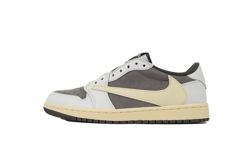 New Travis Scott x Air Jordan 1 Low White Brown Barb Men’s Shoes DM7866-162 gallery