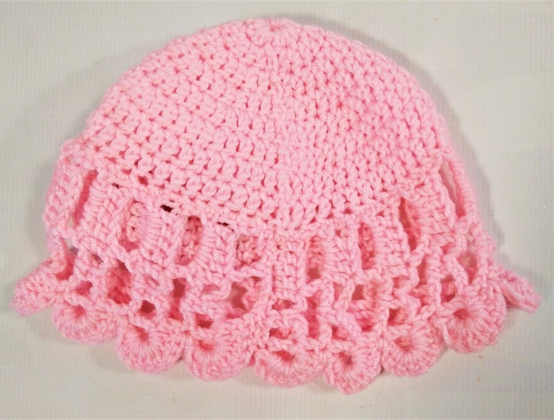 Beanie Knit Hat Flower Flapper Olive Oil Winter Stocking Cap Handmade Pink