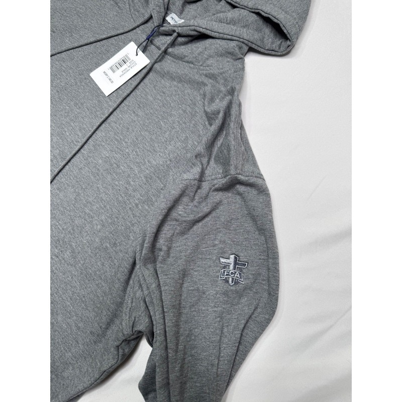 NWT Peter Millar Crown Mens Gale Lava Wash Grey Hoodie FCA Logo Size Large gallery