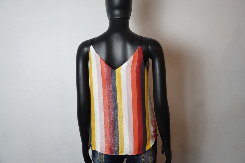 Express Womens Small Multicolor Stripe Cami Tank Top Boho Festival Summer gallery