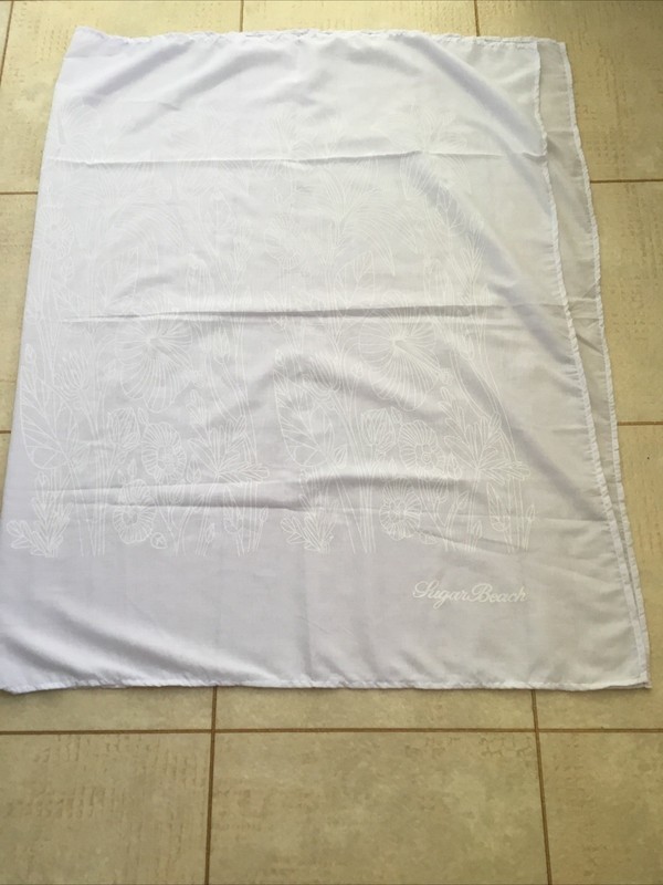 SHEER Sarong Beach Wrap Shawl Pareo Cover Up (170 x 110cm) Grey & White Floral