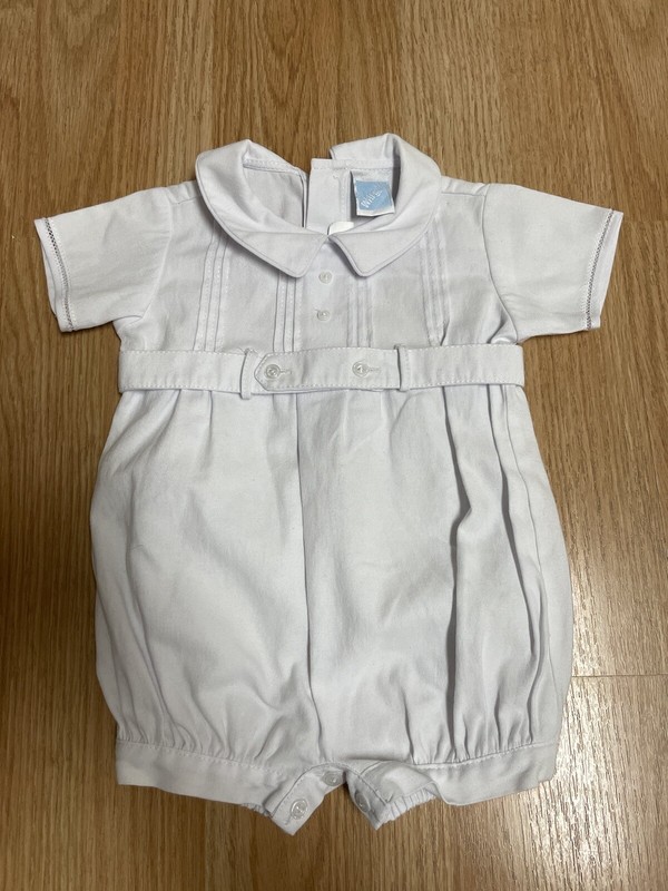 WILL’BETH BABY BOY ONE PIECE CHURCH PARTY HOLIDAY BUBBLE ROMPER