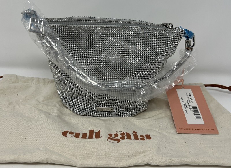 CULT GAIA Gia Rhinestone Mini Shoulder Bag Clear Bot 1