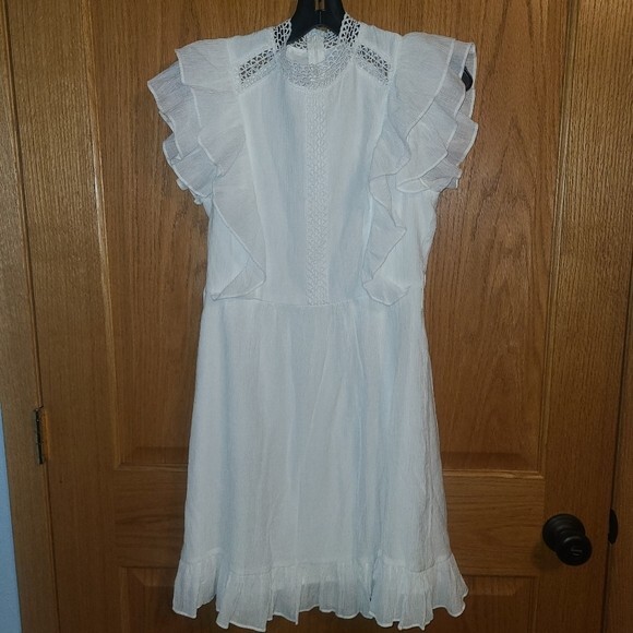 Sunny Girl Australia Women’s White Short Sleeve Midi Dress Size 8 NWT