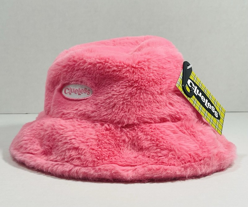 New With Tags Clueless Movie Fuzzy Pink Women’s Bucket Hat gallery