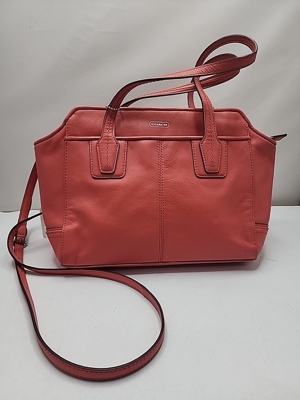 EUC Authentic COACH Taylor Leather Bette Mini Tote Crossbody F27661 in Salmon