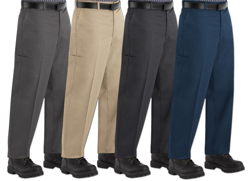 Red Kap Pants Cell Phone Pocket Men’s Industrial Work Uniform Clothes