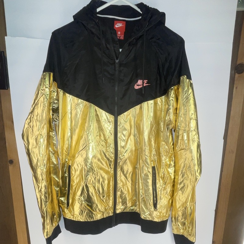 Nike Windrunner Men’s Hooded Full-Zip Windbreaker Jacket M Black/Gold