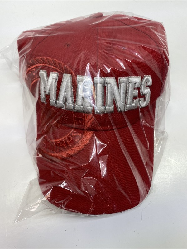 USMC Red United States US Marines Corps Logo Emblem Marine Adjustable Cap Hat
