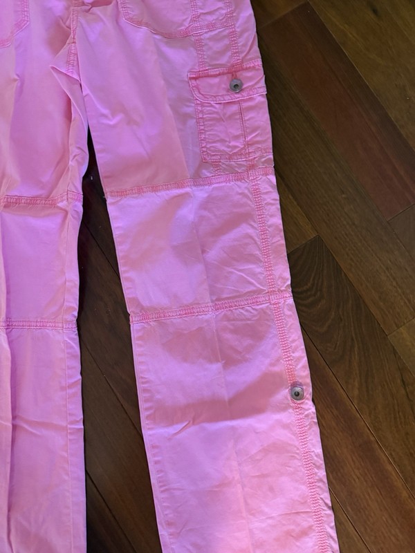 A.N.A Women’s Pants Size 8 Cargo Style W Adjustable Length Hot Pink Waist 33 gallery